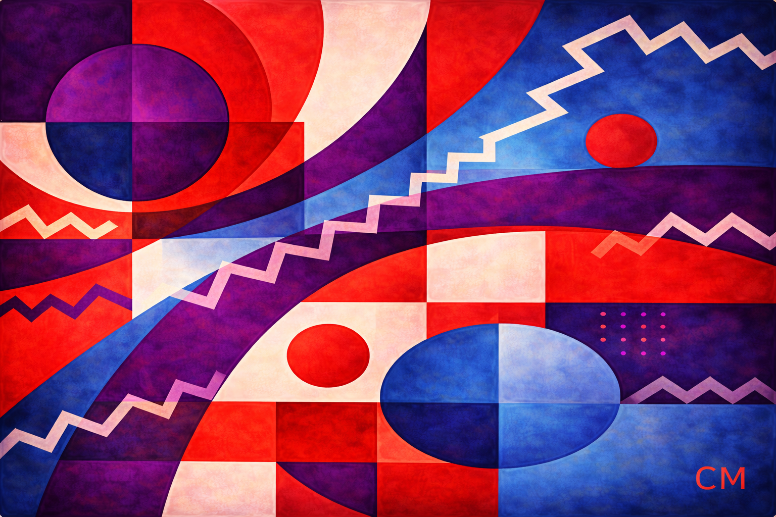 "Up Up and Away" - Abstract Art Painting