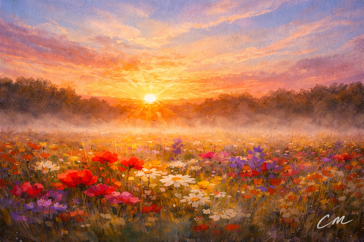 Wildflowers at Sunrise