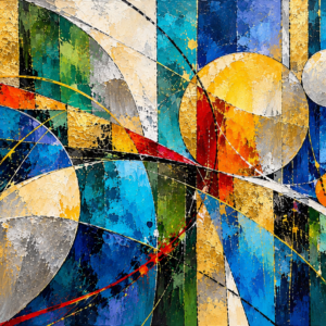 "Elements in Conversation" an Abstract Art Painting