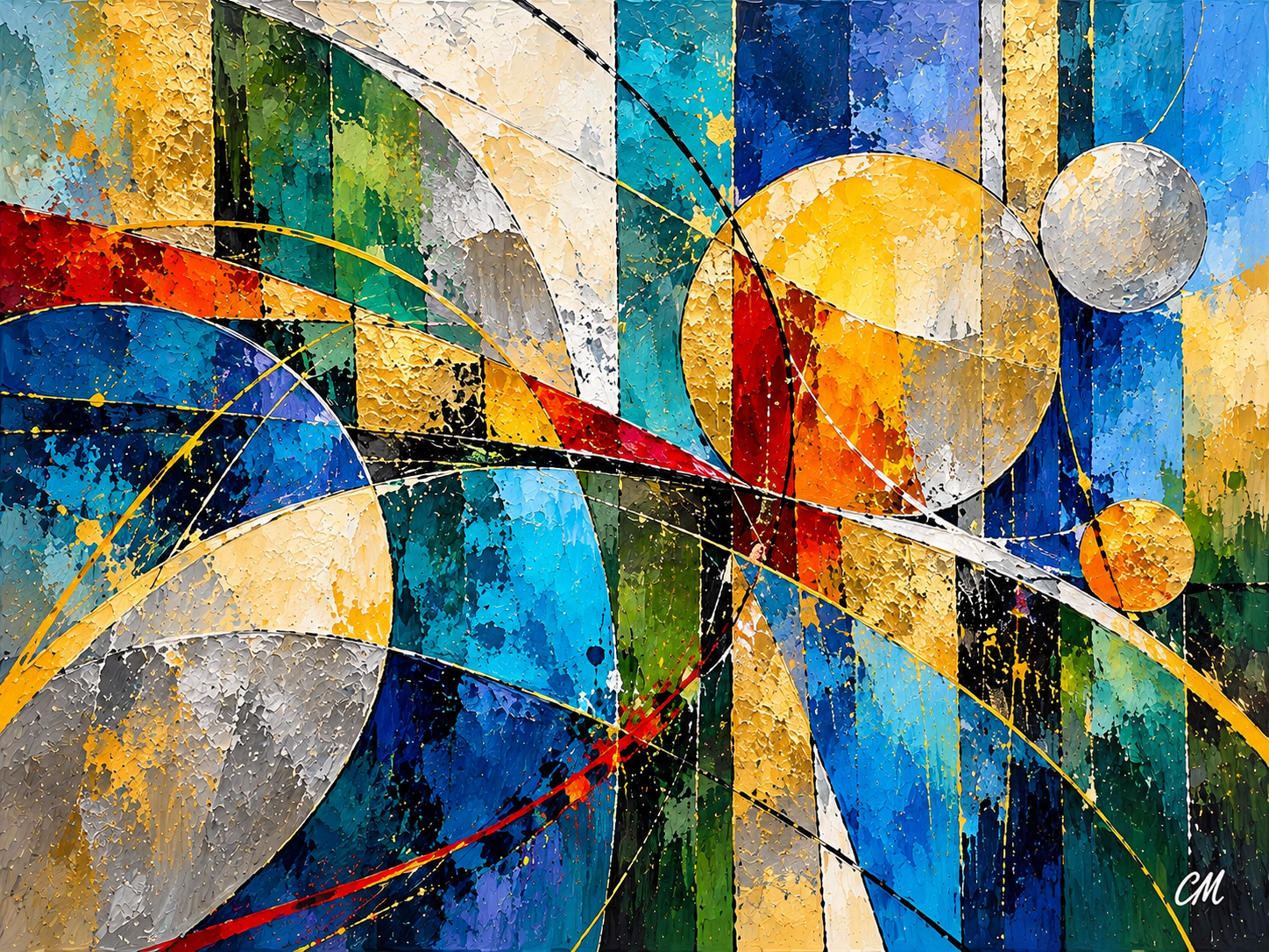 "Elements in Conversation" an Abstract Art Painting